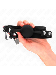 MORDAZA DE BOLA SILICONA 4 CM CON CANDADO KINK DE LA MARCA KINK COLLAR & GAG