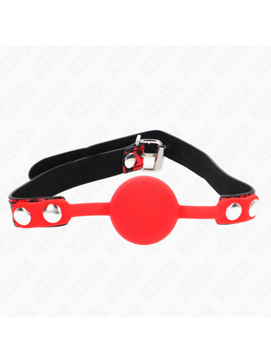 MORDAZA DE BOLA DE SILICONA KINK 4 CM - SUMISIÓN Y SILENCIO DE LA MARCA KINK COLLAR & GAG