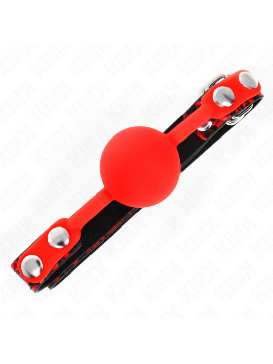 MORDAZA DE BOLA DE SILICONA KINK 4 CM - SUMISIÓN Y SILENCIO DE LA MARCA KINK COLLAR & GAG