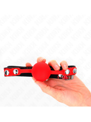 MORDAZA DE BOLA DE SILICONA KINK 4 CM - SUMISIÓN Y SILENCIO DE LA MARCA KINK COLLAR & GAG