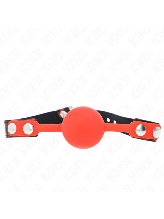 MORDAZA DE BOLA SILICONA 4 CM CON CANDADO KINK DE LA MARCA KINK COLLAR & GAG