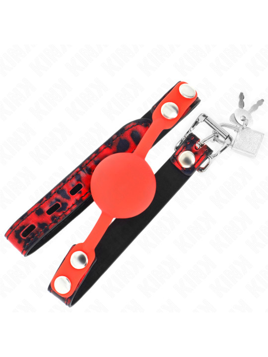 MORDAZA DE BOLA SILICONA 4 CM CON CANDADO KINK DE LA MARCA KINK COLLAR & GAG