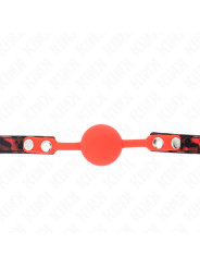 MORDAZA DE BOLA SILICONA 4 CM CON CANDADO KINK DE LA MARCA KINK COLLAR & GAG