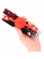 MORDAZA DE BOLA SILICONA 4 CM CON CANDADO KINK DE LA MARCA KINK COLLAR & GAG