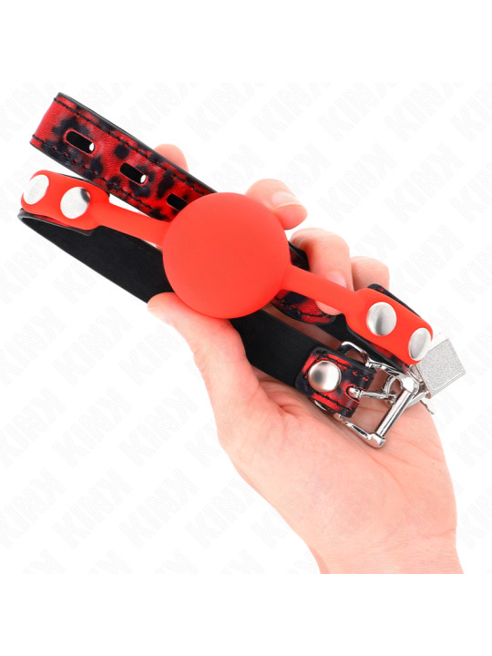 MORDAZA DE BOLA SILICONA 4 CM CON CANDADO KINK DE LA MARCA KINK COLLAR & GAG