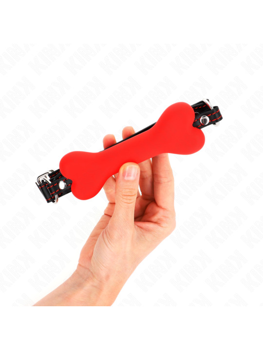 MORDAZA BDSM KINK SILICONA ROJO 12 CM DE LA MARCA KINK COLLAR & GAG