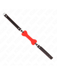 MORDAZA BDSM KINK SILICONA ROJO 12 CM DE LA MARCA KINK COLLAR & GAG