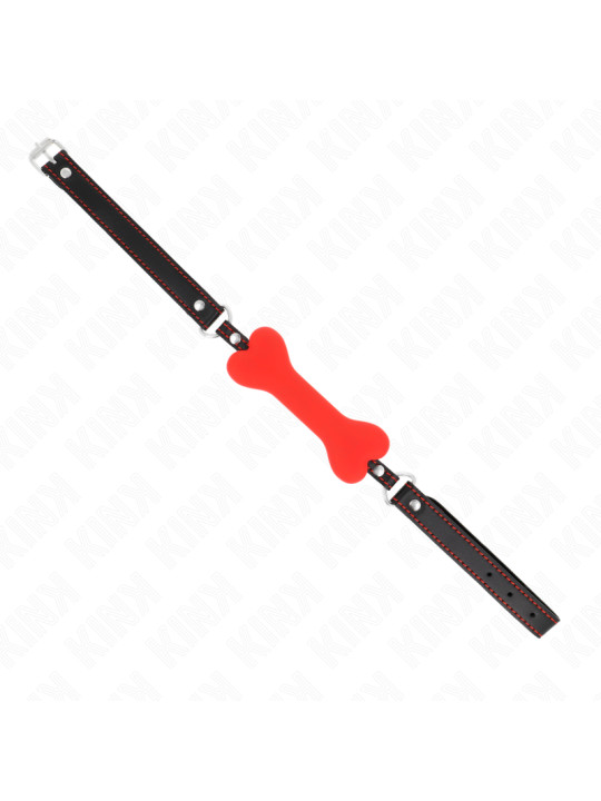 MORDAZA BDSM KINK SILICONA ROJO 12 CM DE LA MARCA KINK COLLAR & GAG