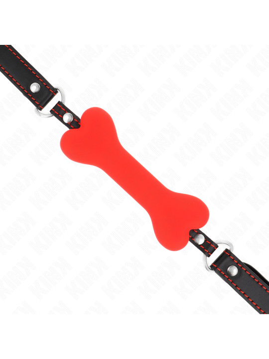 MORDAZA BDSM KINK SILICONA ROJO 12 CM DE LA MARCA KINK COLLAR & GAG