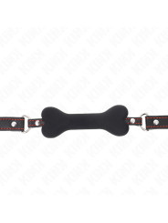 MORDAZA BDSM KINK 12 CM NEGRO SILICONA SUAVE DE LA MARCA KINK COLLAR & GAG