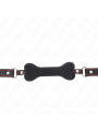 MORDAZA BDSM KINK 12 CM NEGRO SILICONA SUAVE DE LA MARCA KINK COLLAR & GAG