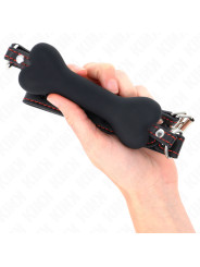 MORDAZA BDSM KINK 12 CM NEGRO SILICONA SUAVE DE LA MARCA KINK COLLAR & GAG
