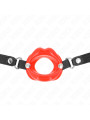 MORDAZA LABIAL BDSM CON CORREA AJUSTABLE ROJO KINK DE LA MARCA KINK COLLAR & GAG