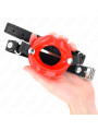 MORDAZA LABIAL BDSM CON CORREA AJUSTABLE ROJO KINK DE LA MARCA KINK COLLAR & GAG