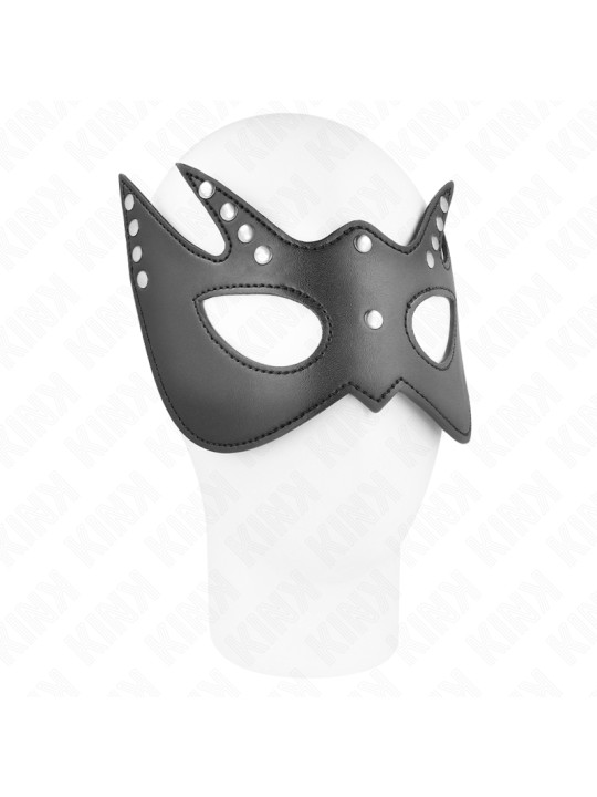 MÁSCARA BDSM MURCIÉLAGO CON REMACHES KINK DE LA MARCA KINK MASKED ALLURE