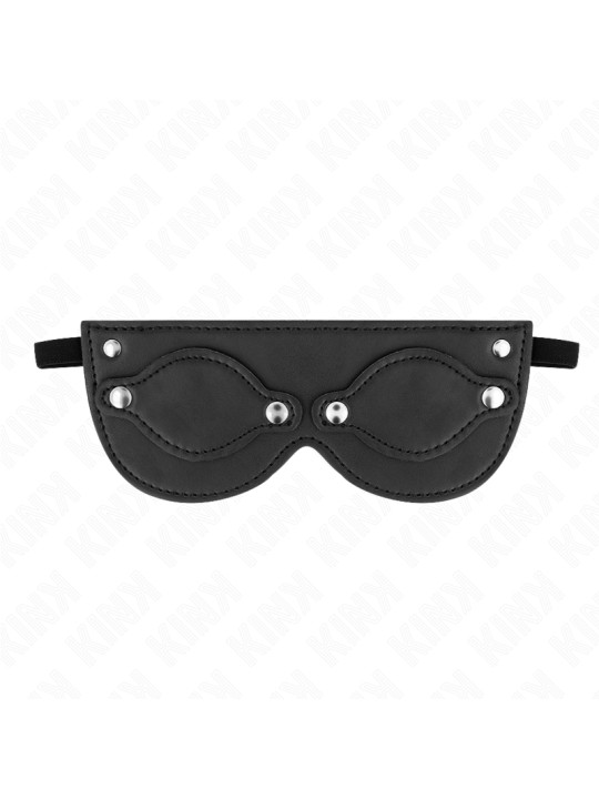MÁSCARA BDSM POLIPIEL CON CUBIERTAS DESMONTABLES KINK DE LA MARCA KINK MASKED ALLURE