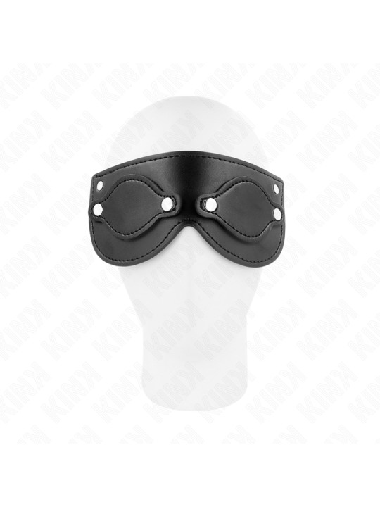 MÁSCARA BDSM POLIPIEL CON CUBIERTAS DESMONTABLES KINK DE LA MARCA KINK MASKED ALLURE