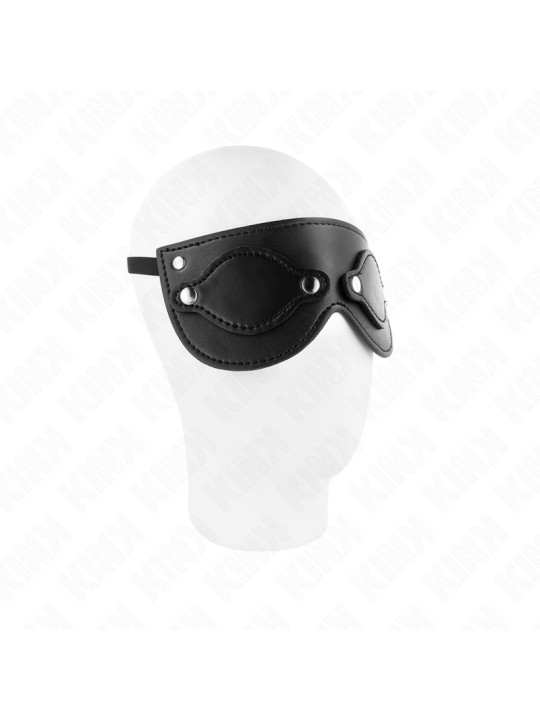 MÁSCARA BDSM POLIPIEL CON CUBIERTAS DESMONTABLES KINK DE LA MARCA KINK MASKED ALLURE