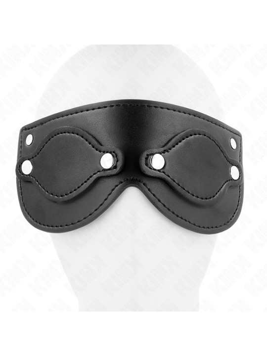 MÁSCARA BDSM POLIPIEL CON CUBIERTAS DESMONTABLES KINK DE LA MARCA KINK MASKED ALLURE
