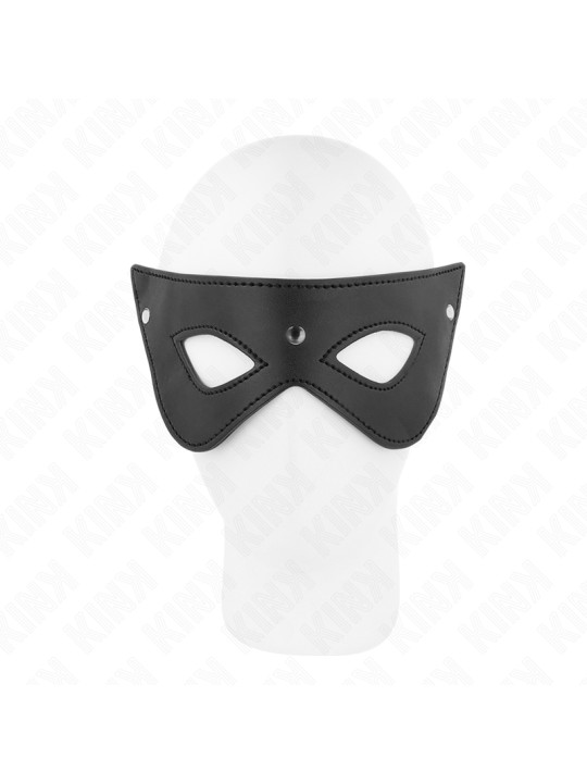 MÁSCARA BDSM CON REMACHES KINK - NEGRO 24 CM DE LA MARCA KINK MASKED ALLURE