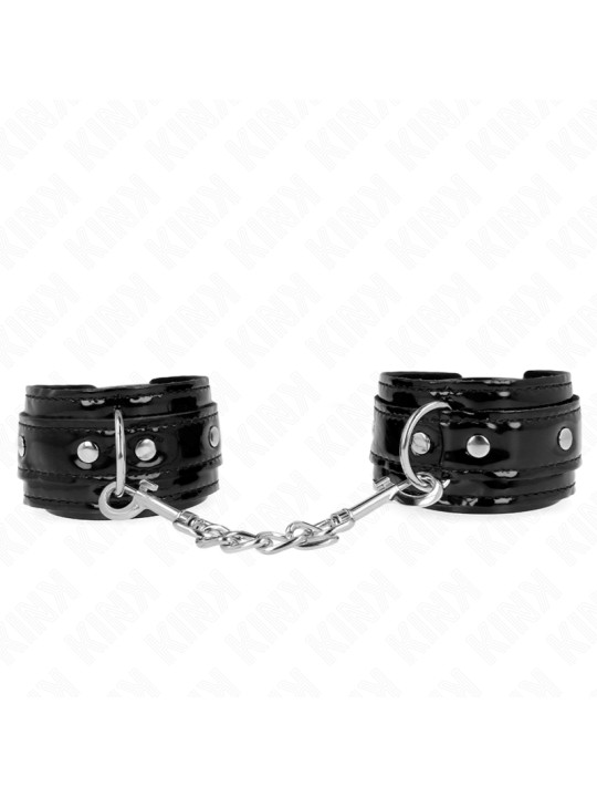 MUÑEQUERAS DE NEOPRENO BRILLANTE KINK AJUSTABLES BDSM DE LA MARCA KINK WRIST RESTRAINT