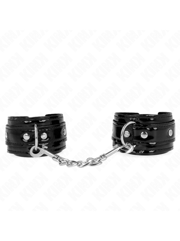 MUÑEQUERAS DE NEOPRENO BRILLANTE KINK AJUSTABLES BDSM DE LA MARCA KINK WRIST RESTRAINT