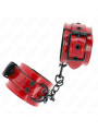 MUÑEQUERAS BDSM KINK ROJO OSCURO - CUERO AJUSTABLE DE LA MARCA KINK WRIST RESTRAINT