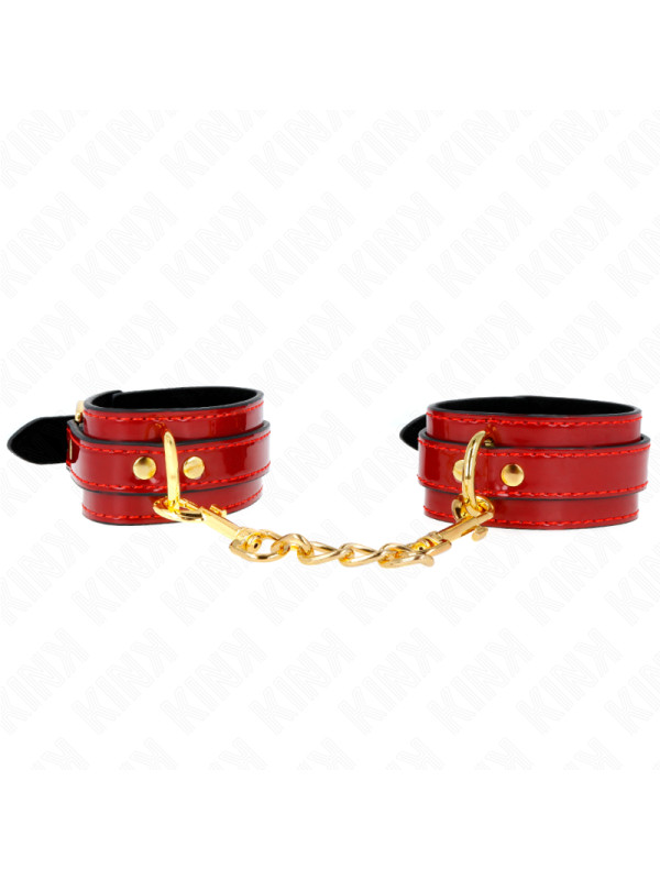 MUÑEQUERAS BDSM AJUSTABLES CON CADENA DORADO - KINK DE LA MARCA KINK WRIST RESTRAINT