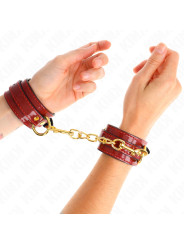 MUÑEQUERAS BDSM AJUSTABLES CON CADENA DORADO - KINK DE LA MARCA KINK WRIST RESTRAINT