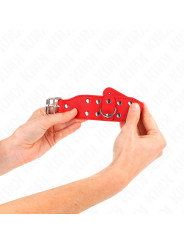 MUÑEQUERAS BDSM CON TACHUELAS AJUSTABLES ROJO KINK DE LA MARCA KINK WRIST RESTRAINT