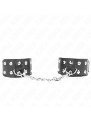 MUÑEQUERAS BDSM CON TACHUELAS AJUSTABLES KINK NEGRO DE LA MARCA KINK WRIST RESTRAINT