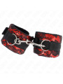 MUÑEQUERAS BDSM ENCAJE TERCIOPELO NYLON ROJO/NEGRO DE LA MARCA KINK WRIST RESTRAINT
