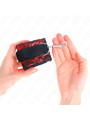 MUÑEQUERAS BDSM ENCAJE TERCIOPELO NYLON ROJO/NEGRO DE LA MARCA KINK WRIST RESTRAINT