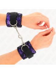 MUÑEQUERAS KINK ENCAJE TERCIOPELO NYLON VIOLETA/NEGRO DE LA MARCA KINK WRIST RESTRAINT