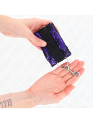 MUÑEQUERAS KINK ENCAJE TERCIOPELO NYLON VIOLETA/NEGRO DE LA MARCA KINK WRIST RESTRAINT