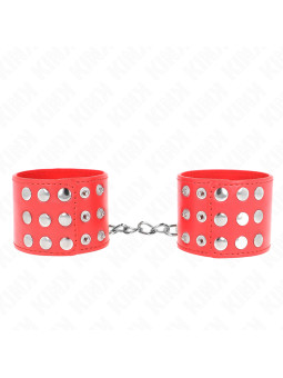 MUÑEQUERAS BDSM KINK AJUSTABLES ROJO 19-24 CM DE LA MARCA KINK WRIST RESTRAINT