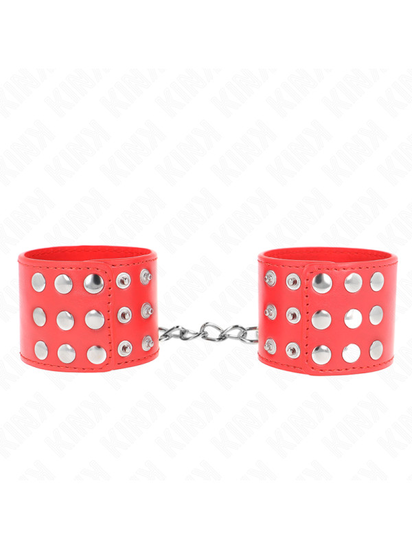 MUÑEQUERAS BDSM KINK AJUSTABLES ROJO 19-24 CM DE LA MARCA KINK WRIST RESTRAINT