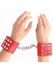 MUÑEQUERAS BDSM KINK AJUSTABLES ROJO 19-24 CM DE LA MARCA KINK WRIST RESTRAINT