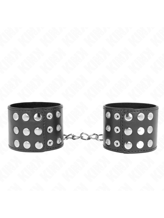 MUÑEQUERAS BDSM KINK CIERRE PRESIÓN AJUSTABLE NEGRO DE LA MARCA KINK WRIST RESTRAINT