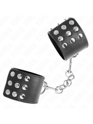 MUÑEQUERAS BDSM KINK CIERRE PRESIÓN AJUSTABLE NEGRO DE LA MARCA KINK WRIST RESTRAINT