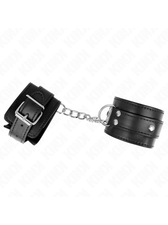 MUÑEQUERAS BDSM CON ANILLAS AJUSTABLES KINK NEGRO DE LA MARCA KINK WRIST RESTRAINT