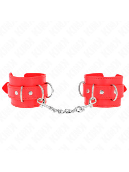 MUÑEQUERAS BDSM CON ANILLAS AJUSTABLES KINK - ROJO DE LA MARCA KINK WRIST RESTRAINT