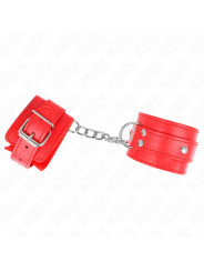 MUÑEQUERAS BDSM CON ANILLAS AJUSTABLES KINK - ROJO DE LA MARCA KINK WRIST RESTRAINT