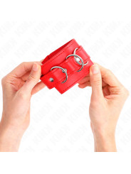 MUÑEQUERAS BDSM CON ANILLAS AJUSTABLES KINK - ROJO DE LA MARCA KINK WRIST RESTRAINT