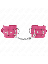 MUÑEQUERAS BDSM CON ANILLAS AJUSTABLES KINK ROSA DE LA MARCA KINK WRIST RESTRAINT