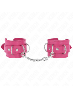 MUÑEQUERAS BDSM CON ANILLAS AJUSTABLES KINK ROSA DE LA MARCA KINK WRIST RESTRAINT