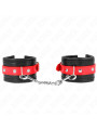 MUÑEQUERAS BDSM NEGRO Y ROJO AJUSTABLES KINK DE LA MARCA KINK WRIST RESTRAINT
