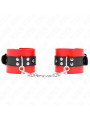 MUÑEQUERAS BDSM AJUSTABLES KINK ROJO Y NEGRO DE LA MARCA KINK WRIST RESTRAINT