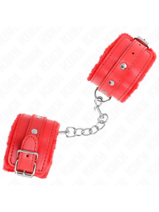 MUÑEQUERAS BDSM ROJO AJUSTABLES KINK PREMIUM DE LA MARCA KINK WRIST RESTRAINT