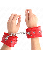 MUÑEQUERAS BDSM ROJO AJUSTABLES KINK PREMIUM DE LA MARCA KINK WRIST RESTRAINT